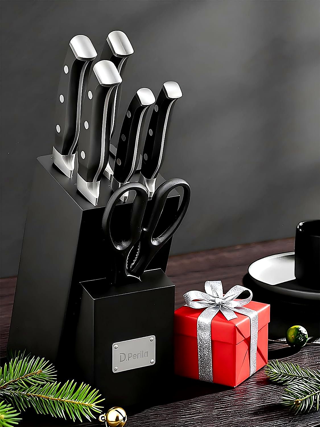 D.Perlla 7-teiliges Messerblock Set