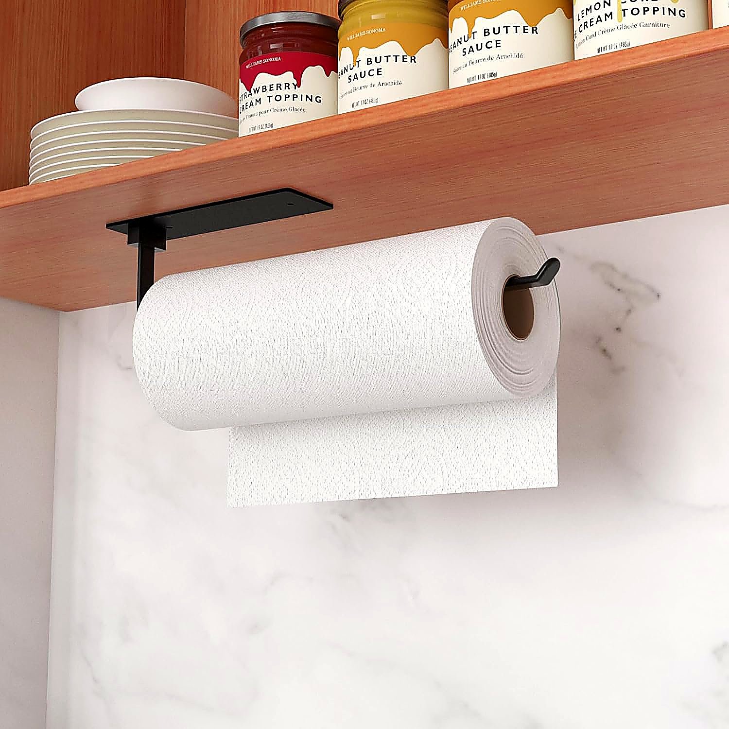 Schwarz Küchenrollenhalter